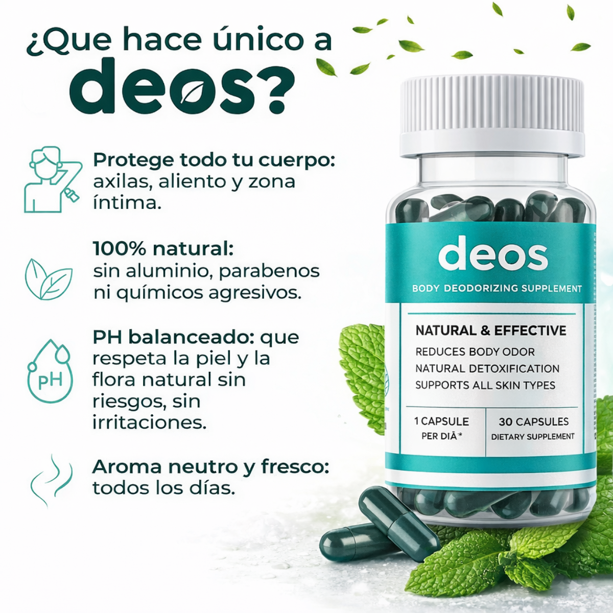 DEOS – CUIDADO INTERNO PARA LA FRESCURA CORPORAL