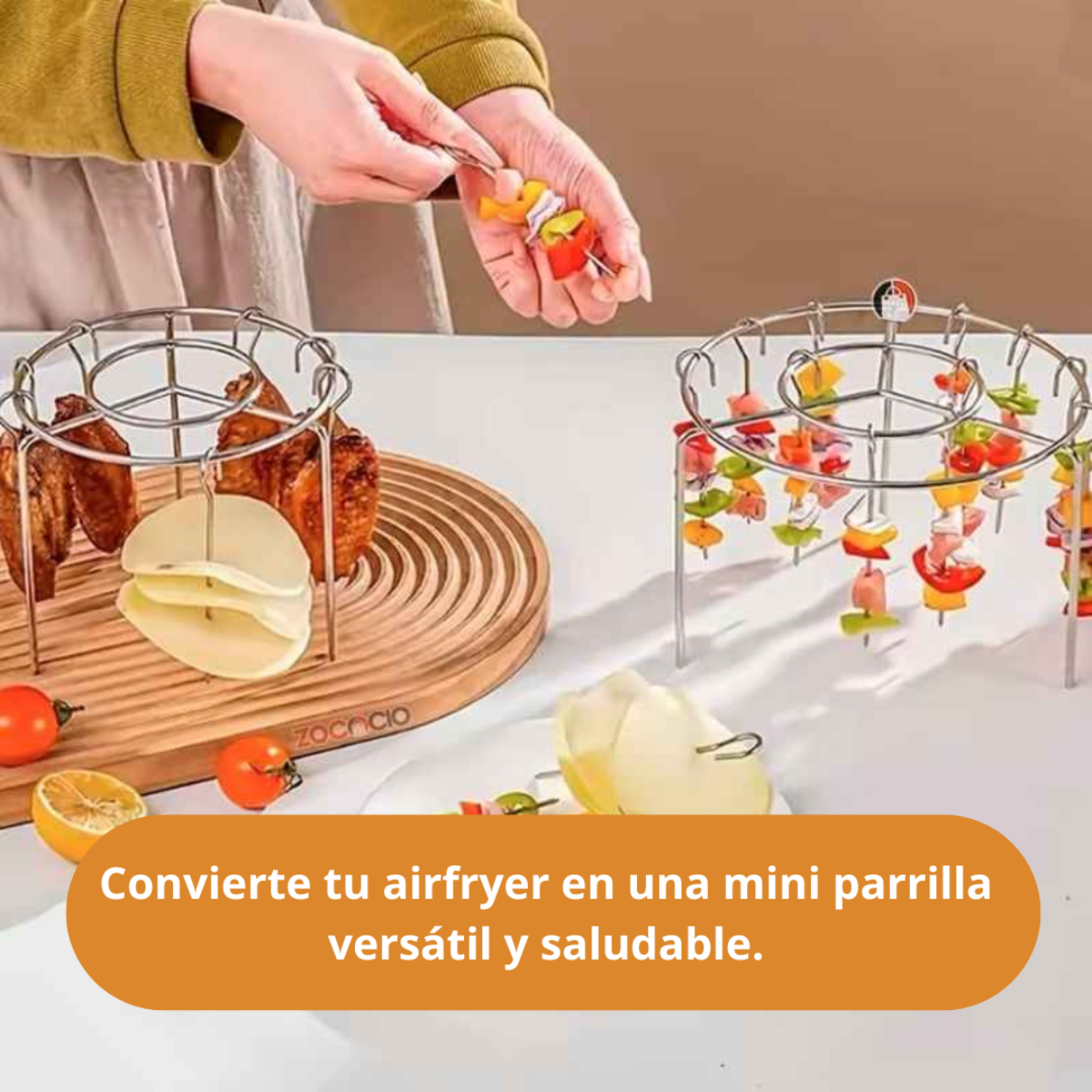 PARRILLA PARA AIRFRYER + EBOOK: RECETARIO PARRILLA PARA AIRFRYER