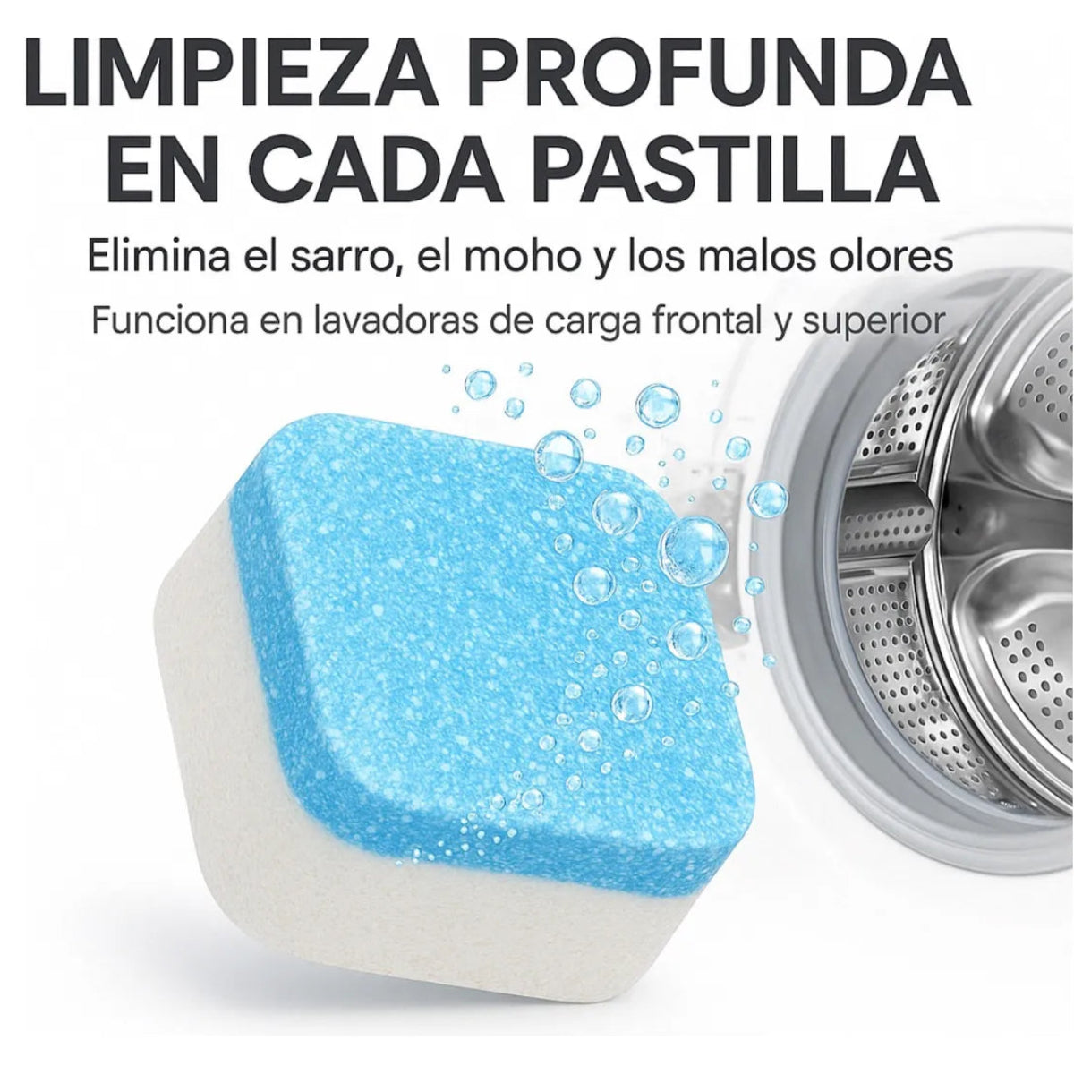 12 PASTILLAS LIMPIADORAS PARA LAVADORA