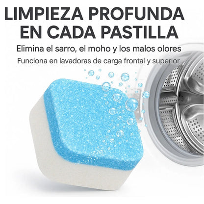12 PASTILLAS LIMPIADORAS PARA LAVADORA