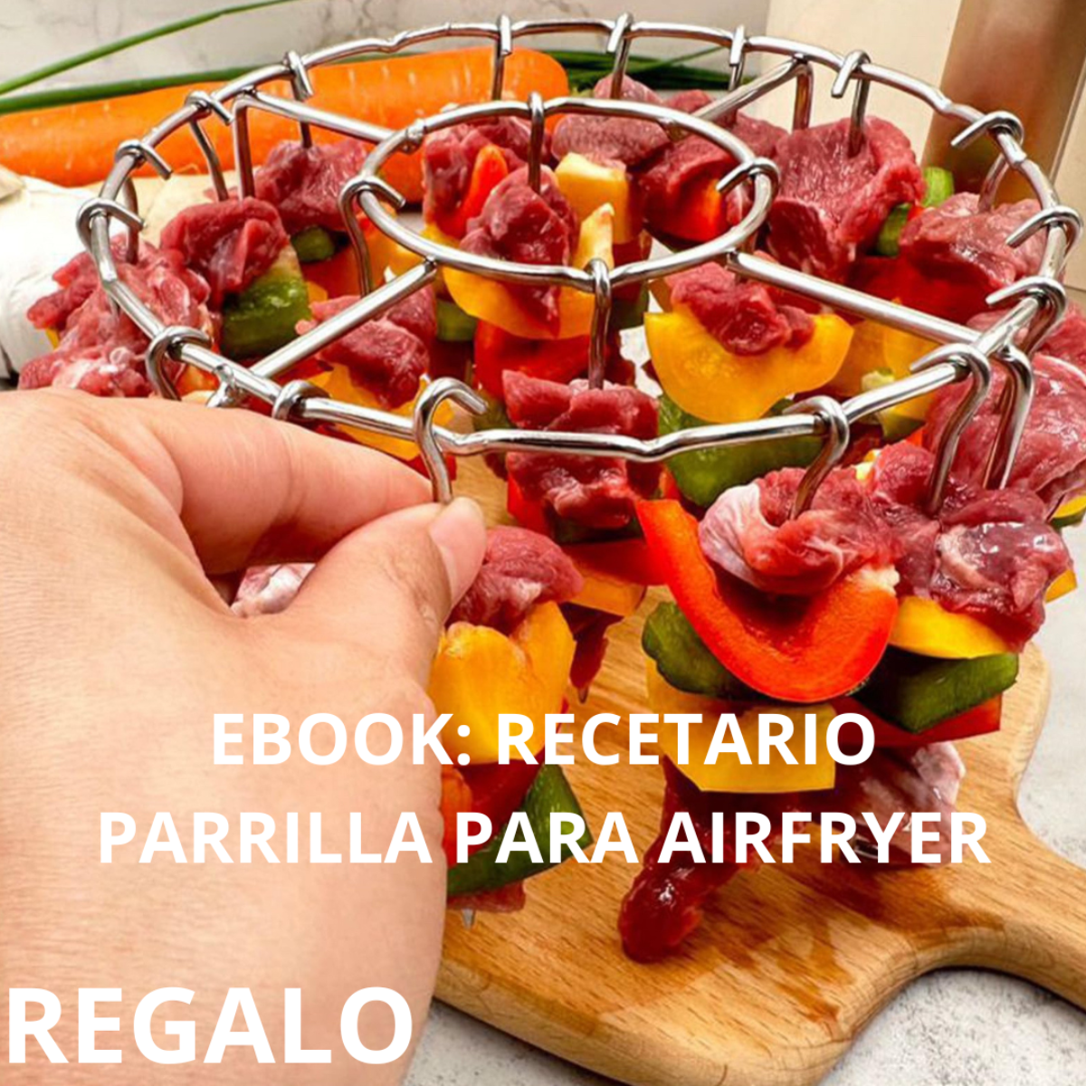PARRILLA PARA AIRFRYER + EBOOK: RECETARIO PARRILLA PARA AIRFRYER