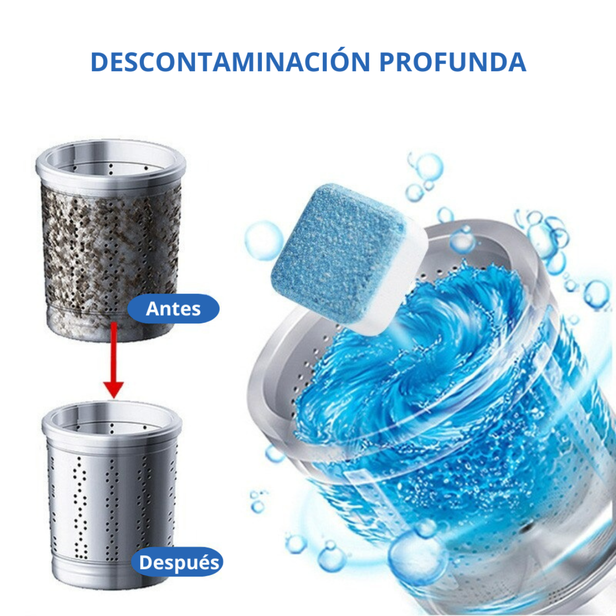 12 PASTILLAS LIMPIADORAS PARA LAVADORA