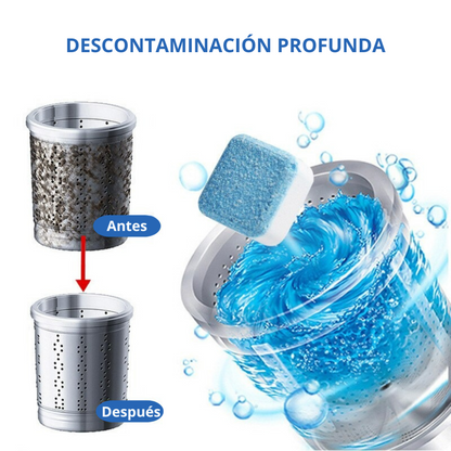 12 PASTILLAS LIMPIADORAS PARA LAVADORA