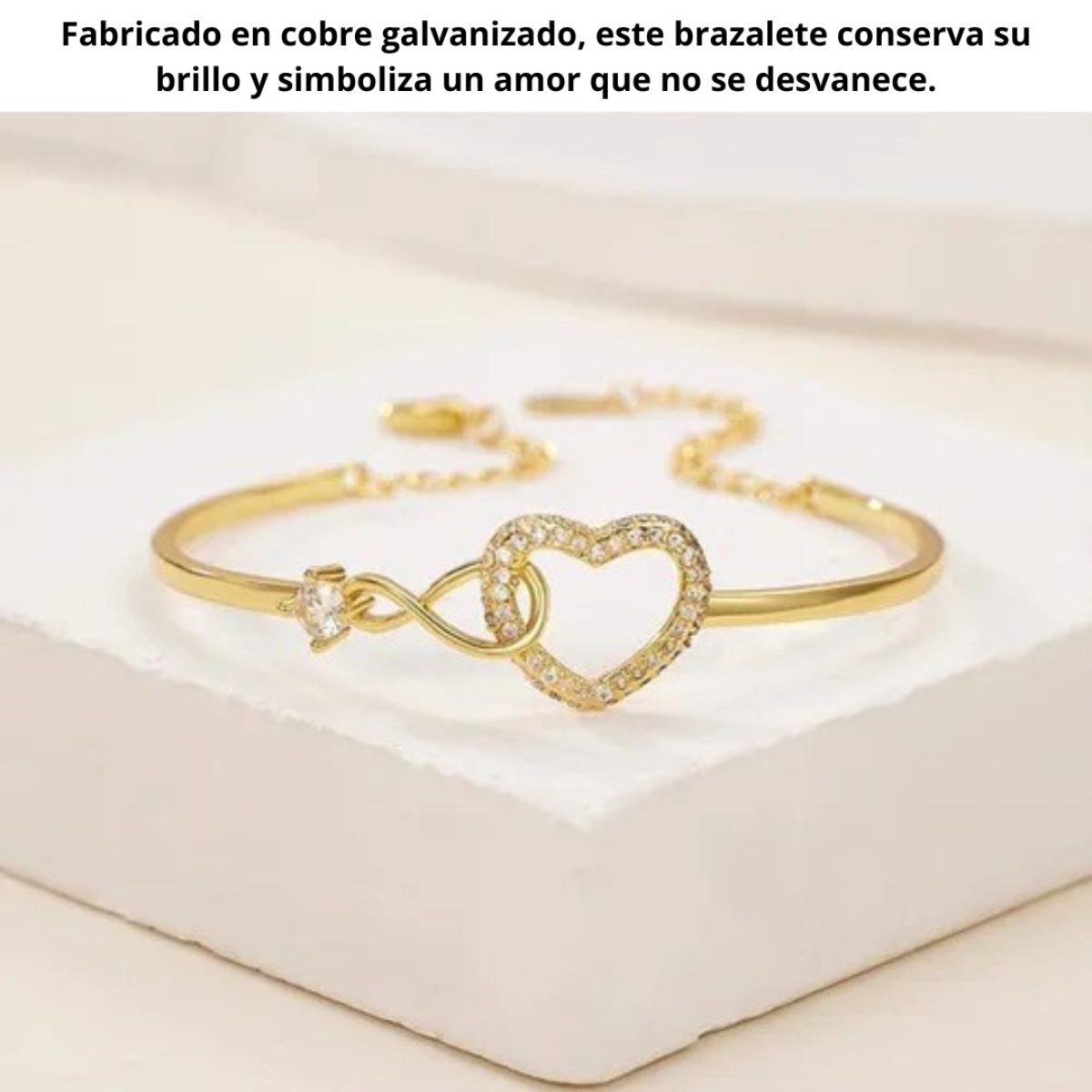 BRAZALETE CORAZON INFINITO + CAJA DE REGALO