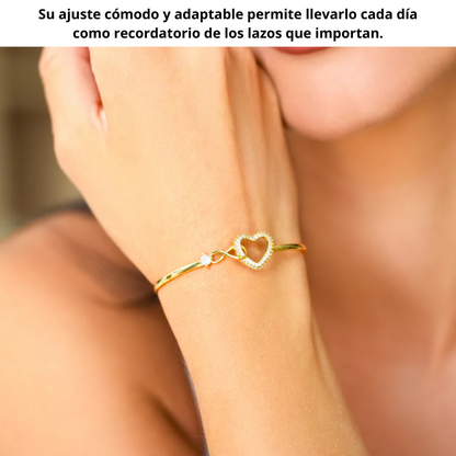 BRAZALETE CORAZON INFINITO + CAJA DE REGALO