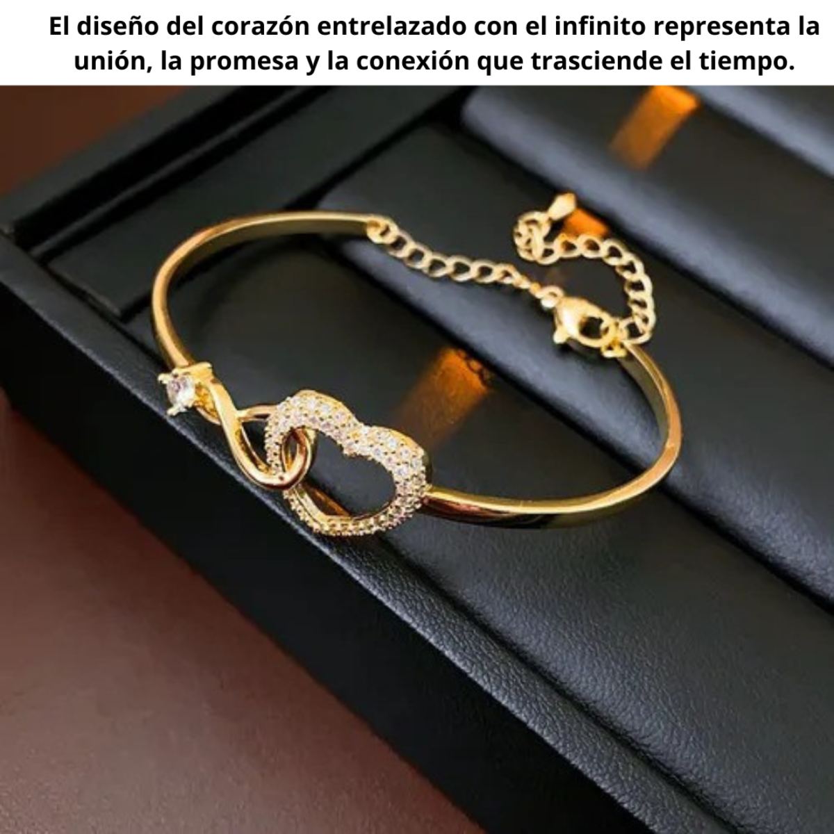 BRAZALETE CORAZON INFINITO + CAJA DE REGALO