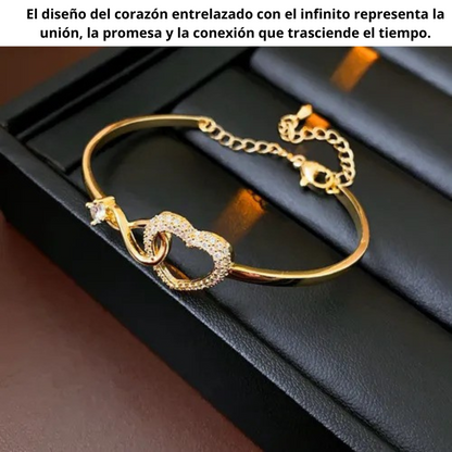 BRAZALETE CORAZON INFINITO + CAJA DE REGALO