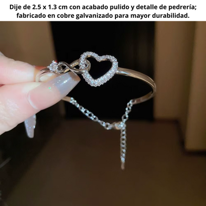 BRAZALETE CORAZON INFINITO + CAJA DE REGALO