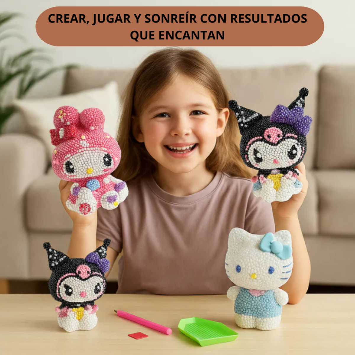 ALCANCÍA FIGURA DE PINTURA DIAMANTE 3D